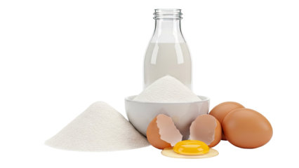 Milk, Flour, and Eggs: Baking Ingredients