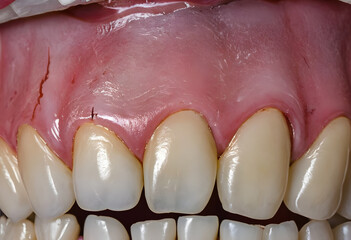 Analyzing upper gum tissue for dental implant treatment