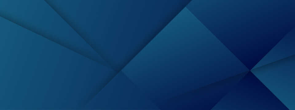 Professional blue background with overlapping geometric triangles and subtle shadows