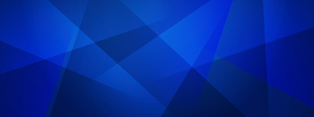 Obraz premium Blue abstract background with overlapping geometric crystal shapes and gradient blue shades