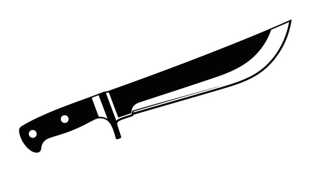 Machete knife illustration on white background