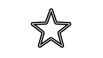 Obraz premium Simple black star icon on white background