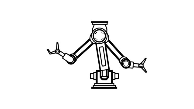 Industrial robot arm with gripper end effector
