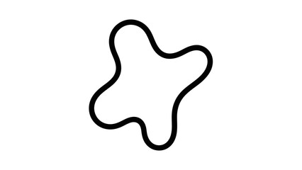 Fototapeta premium Simple star shape outline on white background