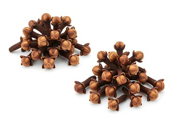 Obraz premium Cloves Spice Group Isolated on White Background
