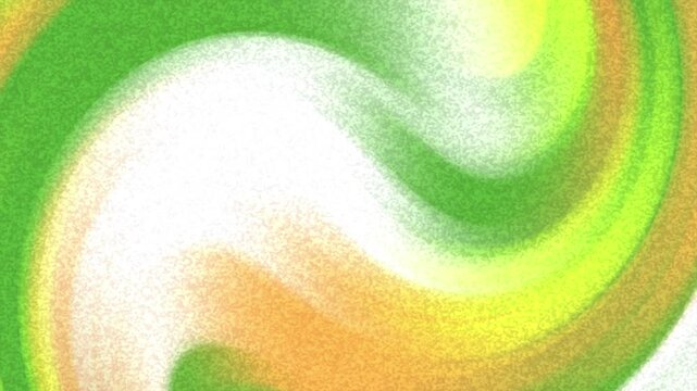 Vibrant swirling pattern of green and orange hues.