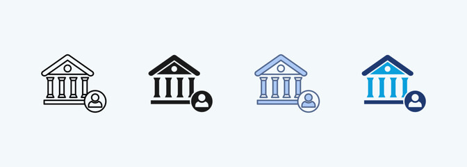 public administration multiple style icon collection