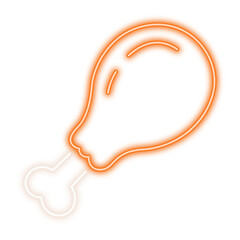 Retro Neon Chicken Drumstick