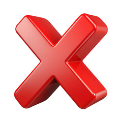 Obraz premium 3d red cross symbol isolated on transparent background