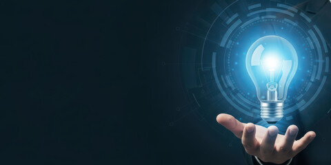 Innovation idea creativity growth business brain with bulb light innovative success creative inspiration