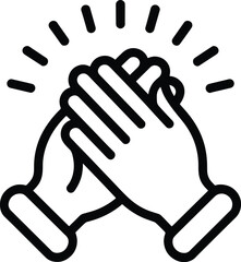 Obraz premium Two hands clapping symbol of success applause
