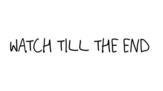 watch till the end typing animation on white background video