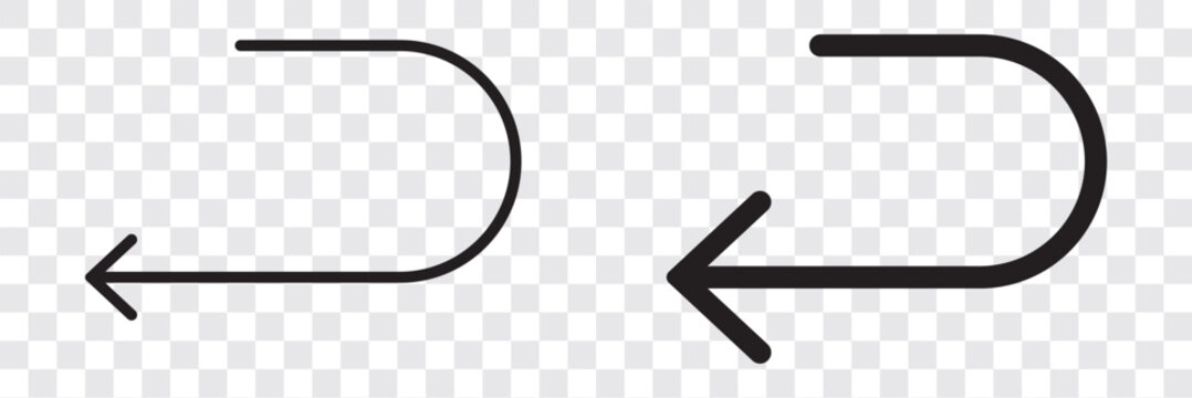 Send back icon for mobile app, editable designs
