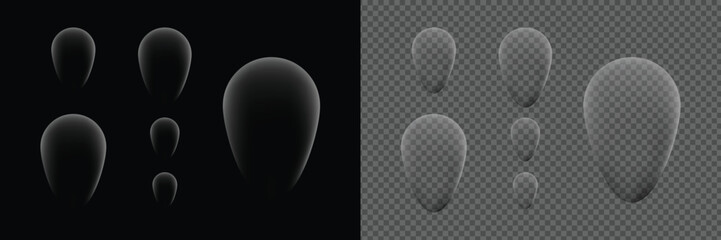 Vector glossy realistic white balloon on transparent background. Festival romantic decorations.