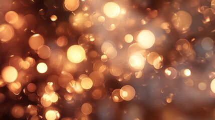 A blurred image of golden bokeh lights creates a warm and festive background, evoking a sense of celebration and magic.