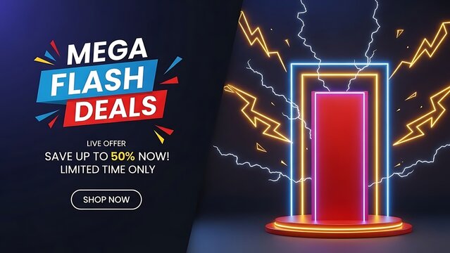 Mega flash deals: live offer with up to 50% savings, limited time only, shop now