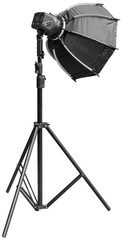 Studio lights on tripod