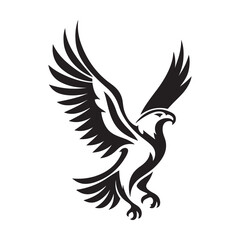 Obraz premium great flying eagle wing logo design