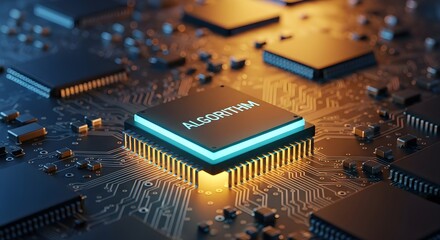 Algorithm On Microchip Visualizing Technological Innovation In Electronic Circuitry