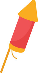 Firework rocket for Chinese New Year celebration illustration.