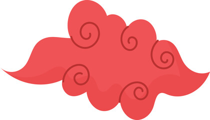 Auspicious lucky cloud Chinese New Year illustration.
