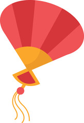 Traditional hand fan Chinese New Year illustration.