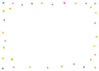 紙吹雪のデコレーションフレーム