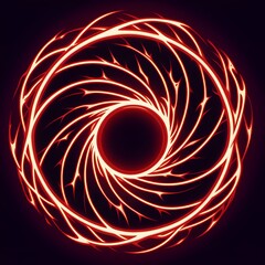 Vibrant energy swirls in a mesmerizing red vortex, perfect for dynamic backgrounds, futuristic designs, or powerful abstract art projects with a fiery edge