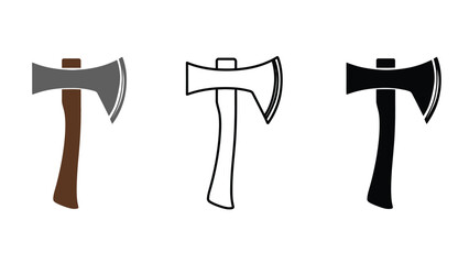 Three different colored axes on a white background for illustration purposes