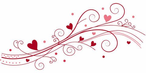 Valentine S Romantic Decorative Lines And Dots  Mi (3) Vector Icon Illustration