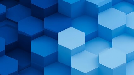 Obraz premium Abstract Blue Cubes Pattern