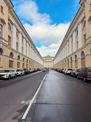 Obraz premium View of the Architect Rossi street, St. Petersburg