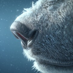 Ultra macro of a polar bear snout