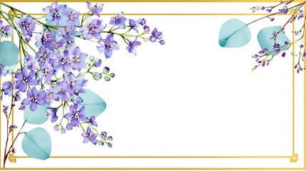 Watercolor spring frame