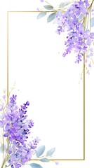 Watercolor romantic frame