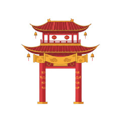 Traditional Chinese Pagoda Gate