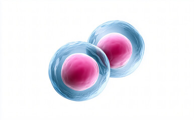 Two parallel cells isolated against the background