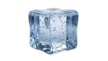 Crystal Clear Ice Cube with Bubbles
