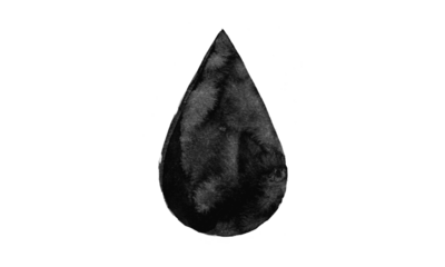 Ultra-dark abstract artwork featuring a subtle droplet-shaped form with soft diagonal texture on a black background, creating a mysterious, minimal, and futuristic visual mood.