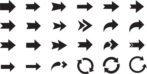 Vector Arrow Icons Collection for UI and Web Design,Direction and Navigation Symbols,Arrow Symbols Pack for Interface Design,Left Right Up Down Arrows
