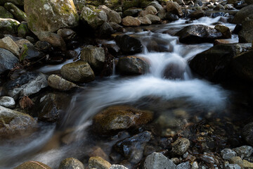 川の水が流れる美しい風景