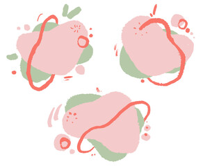 Soft pastel hand-painted splashes 