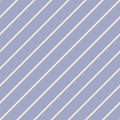 Cream diagonal stripe seamless pattern with lavender gray background. Minimal geometric vector suitable for branding, packaging, textile, wallpaper, and surface design projects. © lara