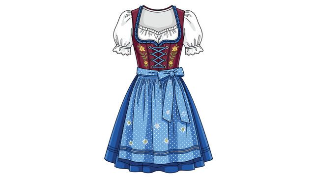 blue german dress Women's German Dirndl Dress Costumes for Traditional Bavarian Oktoberf   Kate Kasin