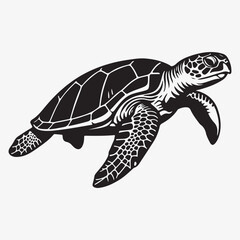 Fototapeta premium Turtle silhouette