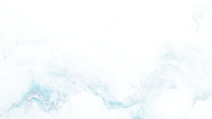 Fototapeta premium Abstract watercolor or alcohol ink art blue white background with golden crackers. Pastel blue marble drawing effect. llustration design template for wedding invitation,decoration, banner, background.