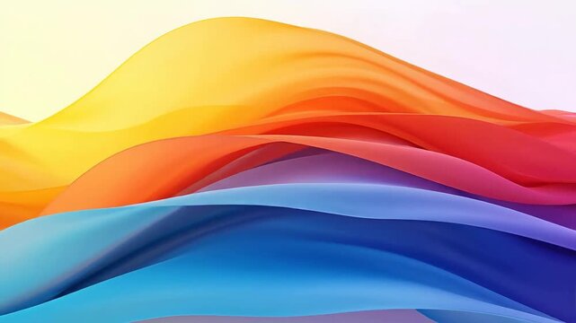 Abstract flowing colorful waves create a dynamic and visually appealing background.