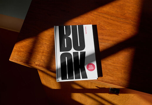 Mockup Of Hardback Book With Customizable Cover