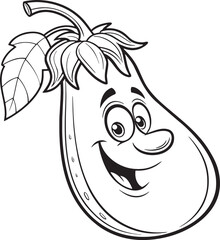 vector illustration of a eggplant