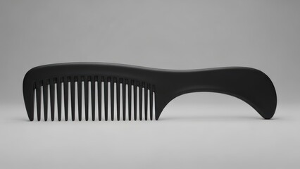 Black comb isolated on light background for hair care